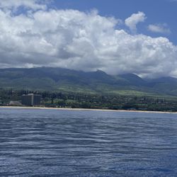 Kaanapali shore on a beautiful day.