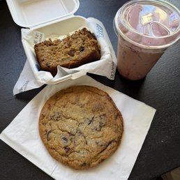 Whipped Black Raspberry Chocolate Chip Latte, Carrot Cake, Salted Chocolate Chip Cookie Whipped Black Raspberry Chocolate Chip Latte, Carrot Cake, Salted Chocolate Chip Cookie
