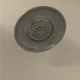 Shower head with build up