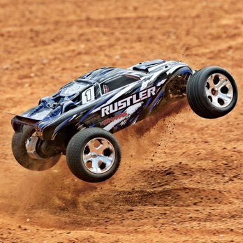 Traxxas - Traxxas Rustler XL5 - 35+ MPH, 1/10 Scale, RC Stadium Truck - Hobby Shops Near Me - McKinney, Texas