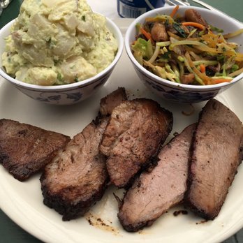 Hamburger Ranch & Bar-B-Que - Brisket Plate $15.95 (meat was tough and dry). - Barbeque Near Me - Cloverdale, California