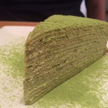 Prince Tea House - Green Tea Mille Crepes Cake - Desserts Near Me - Brooklyn, New York Prince Tea House - Green Tea Mille Crepes Cake - Desserts Near Me - Brooklyn, New York