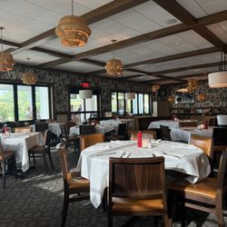 BrickTops - Empty dining room with plenty of other tables to place a large party crowd that didn't need to be placed right next
