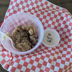 Red Door Deli - Blueberry bread pudding with hard sauce. Quite delicious!