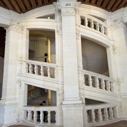 Château de Chambord - Picture of the incredible staircase on one floor.  It has two sets of stairs when enter from opposite sides going up or down!