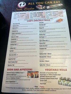 Menu photo 1 Sushi Freedom Silver Spring, MD