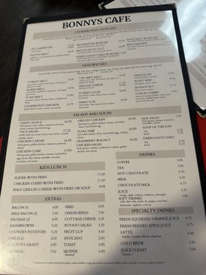 Menu photo 2 Bonny's Cafe El Cajon, CA