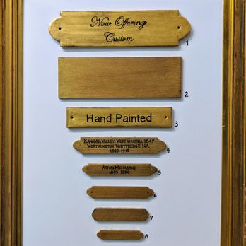 Cook Restoration - Offering hand lettered plaques in a variety of sizes - Art Restoration Near Me - Valrico, Florida Cook Restoration - Offering hand lettered plaques in a variety of sizes - Art Restoration Near Me - Valrico, Florida