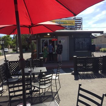 Bubble Tea Station Cafe - Shaded seating under umbrellas for boba customers to enjoy their drinks. - Bubble Tea Near Me - Reno, Nevada Bubble Tea Station Cafe - Shaded seating under umbrellas for boba customers to enjoy their drinks. - Bubble Tea Near Me - Reno, Nevada