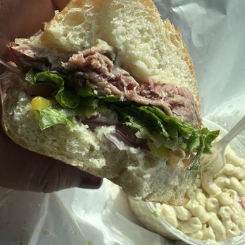 Galvan's Market - OG Tri Tip sandwich and macaroni salad - Grocery Near Me - San Leandro, California
