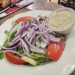 State Line Pizza - Small garden salad with Greek dressing (that dressing is to die for)