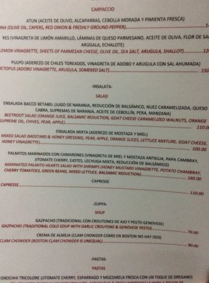 Menu photo 1 Bacco Zihuatanejo, GRO Menu photo 1 Bacco Zihuatanejo, GRO