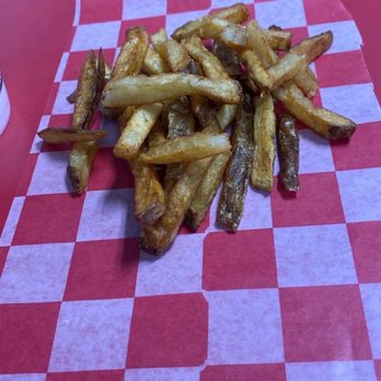David's Burgers - My "fry paper" and the portion of soggy old fries - Burgers Near Me - Cabot, Arkansas