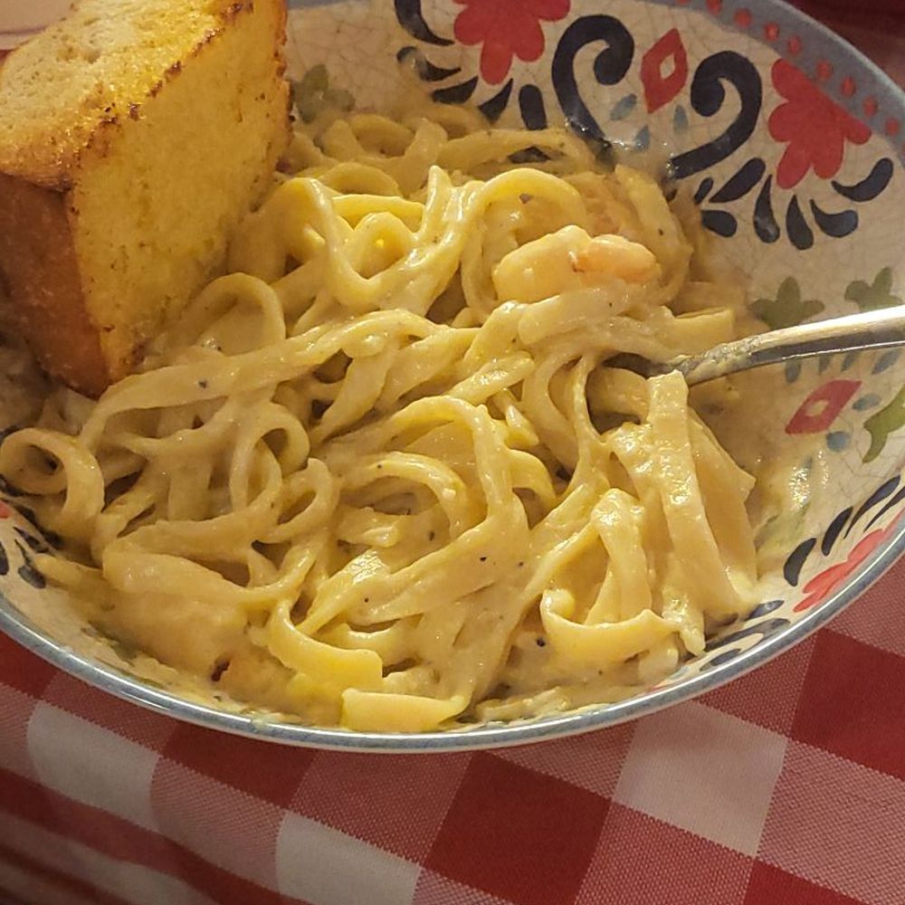 Shrimp fettuccine!