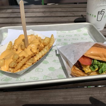 Shake Shack Green Hills - Cheese fries + my shack burger - Fast Food Near Me - Nashville, Tennessee