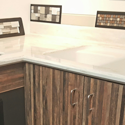 Ray's Countertop Shop - Corian Top Formica Laminate Cabinet