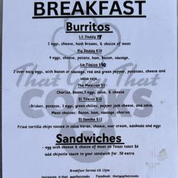 That Guy That Cooks - Breakfast menu (mobile) as of Dec 16, 2025.