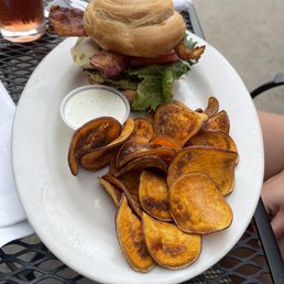 Sante Fe Chicken Sandwich with Sweet Potato Chips