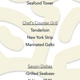 Menu for when I visited! Menu for when I visited!