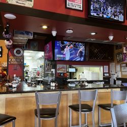 Locatelli's - Inside view of the bar and kitchen half.