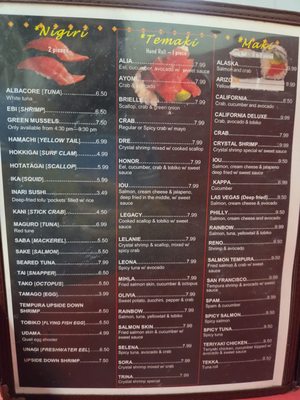 Menu photo 2 Iou Sushi III Tucson, AZ