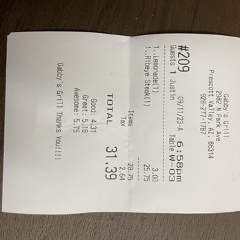 Gabby's Grill - My dinner recipe - American Near Me - Prescott Valley, Arizona