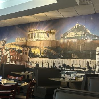 Athens Cafe - Mural of the Parthenon - Greek Near Me - Jacksonville, Florida