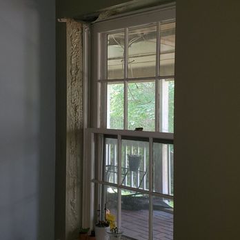 Colonial Remodeling - Water damage window in basement below the deck. HARDIE SIDING installed that side of home. - General Contractors Near Me - Fairfax, Virginia
