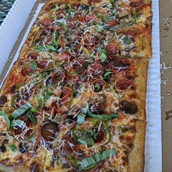 Good Pie - Grandma veggie with added pepperoni - Pizza Near Me - Las Vegas, Nevada Good Pie - Grandma veggie with added pepperoni - Pizza Near Me - Las Vegas, Nevada