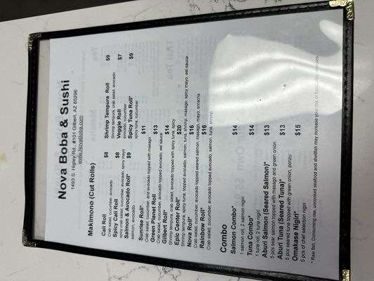 Menu photo 1 Nova Boba Gilbert, AZ