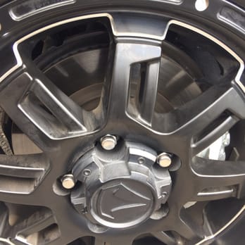 H2O Auto Spa - Dirty wheels. Wheel cleaning and tire shine was part of the $27 package. - Car Wash Near Me - Hanover Park, Illinois
