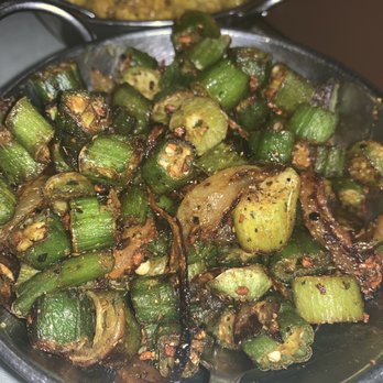 Nirvana Indian Cuisine - Bhindi Bhaji (okra) very yum - Indian Near Me - Arcadia, California Nirvana Indian Cuisine - Bhindi Bhaji (okra) very yum - Indian Near Me - Arcadia, California