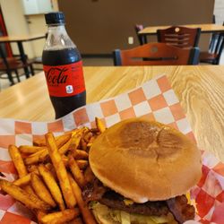 SA Cafe - Bacon burger seasoned fries and coke very good