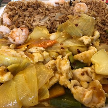 Ok China Restaurant - Curry chicken and onion with shrimp fried rice - Chinese Near Me - Orlando, Florida Ok China Restaurant - Curry chicken and onion with shrimp fried rice - Chinese Near Me - Orlando, Florida