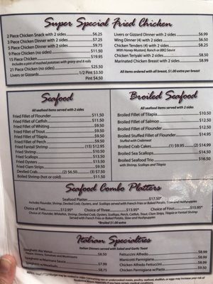 Menu photo 7 Pete's Family Restaurant Carthage, NC