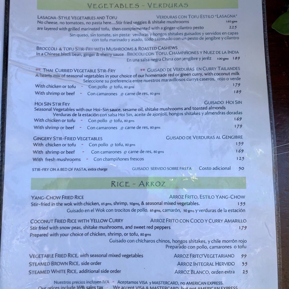 Archie's Wok - Menu 4 of 4 - March 2019 - VN - Asian Fusion Near Me - Puerto Vallarta, JAL