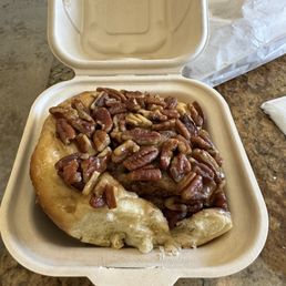 Huge pecan sweet roll! Huge pecan sweet roll!