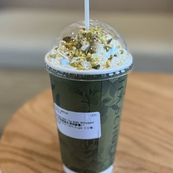 Tea Scholar - Jasmine milk green tea cloud foam drink medium size - Bubble Tea Near Me - Flushing, New York