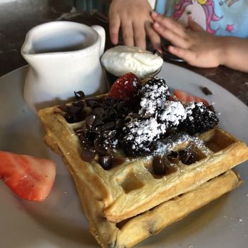 Julienne - Chocolate Chip Waffle Pancake - New American Near Me - San Marino, California Julienne - Chocolate Chip Waffle Pancake - New American Near Me - San Marino, California