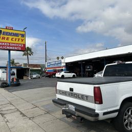 Local shop. Local business. Blue sky's with clouds above. Local shop. Local business. Blue sky's with clouds above.