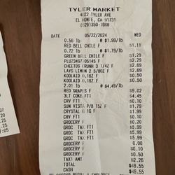 THIS IS THE ITEMIZED RECEIPT HE INPUT A 5.99 plushie and extra two times and ADDED EXTRA GROCERY CHARGES