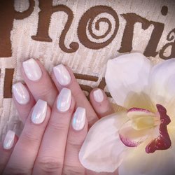 Euphoria Nail Spa - Dipping with Unicorn chrome top coat by Euphoria Nail Spa, Forney