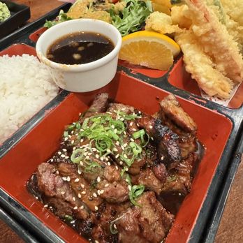 Hana Sushi #6 - B. BBQ Short Ribs and Assorted Tempura - Sushi Bars Near Me - Temecula, California Hana Sushi #6 - B. BBQ Short Ribs and Assorted Tempura - Sushi Bars Near Me - Temecula, California