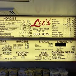 Lee's Hoagie House - Full Menu