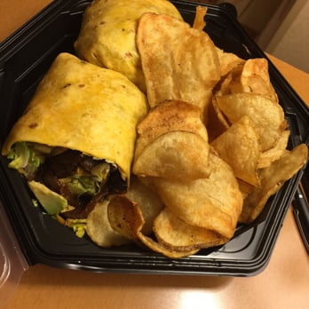 Cardinal Restaurant and Lounge - Veggie Wrap with housemade chips - yum! - New American Near Me - Herndon, Virginia