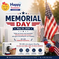 Saluting the courage, strength & dedication of our fallen heroes. While you spend time with your loved ones, we can take care of ur laundry