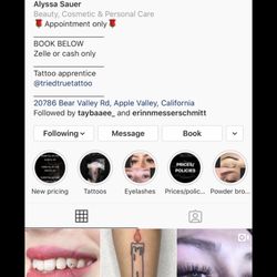 Tried and True Tattoo Parlor - Nowhere stating anything about NOT taking same day appointments