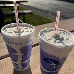 The rootbeer shake and rootbeer frosty The rootbeer shake and rootbeer frosty