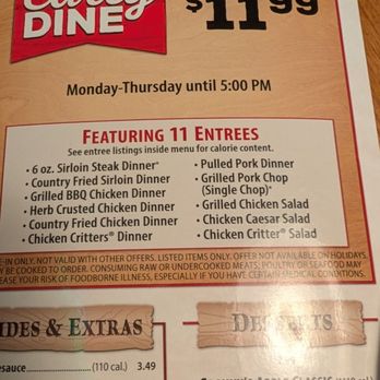 Texas Roadhouse - early dine menu. - Steakhouses Near Me - Tomball, Texas