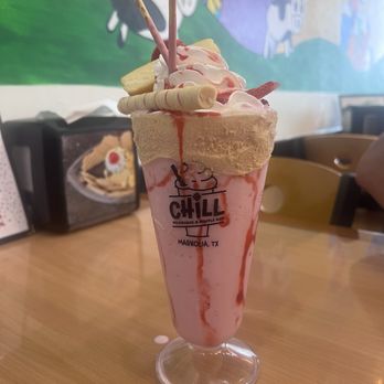 Chill Milkshake & Waffle Bar - Strawberry Spectacular - Waffles Near Me - Magnolia, Texas